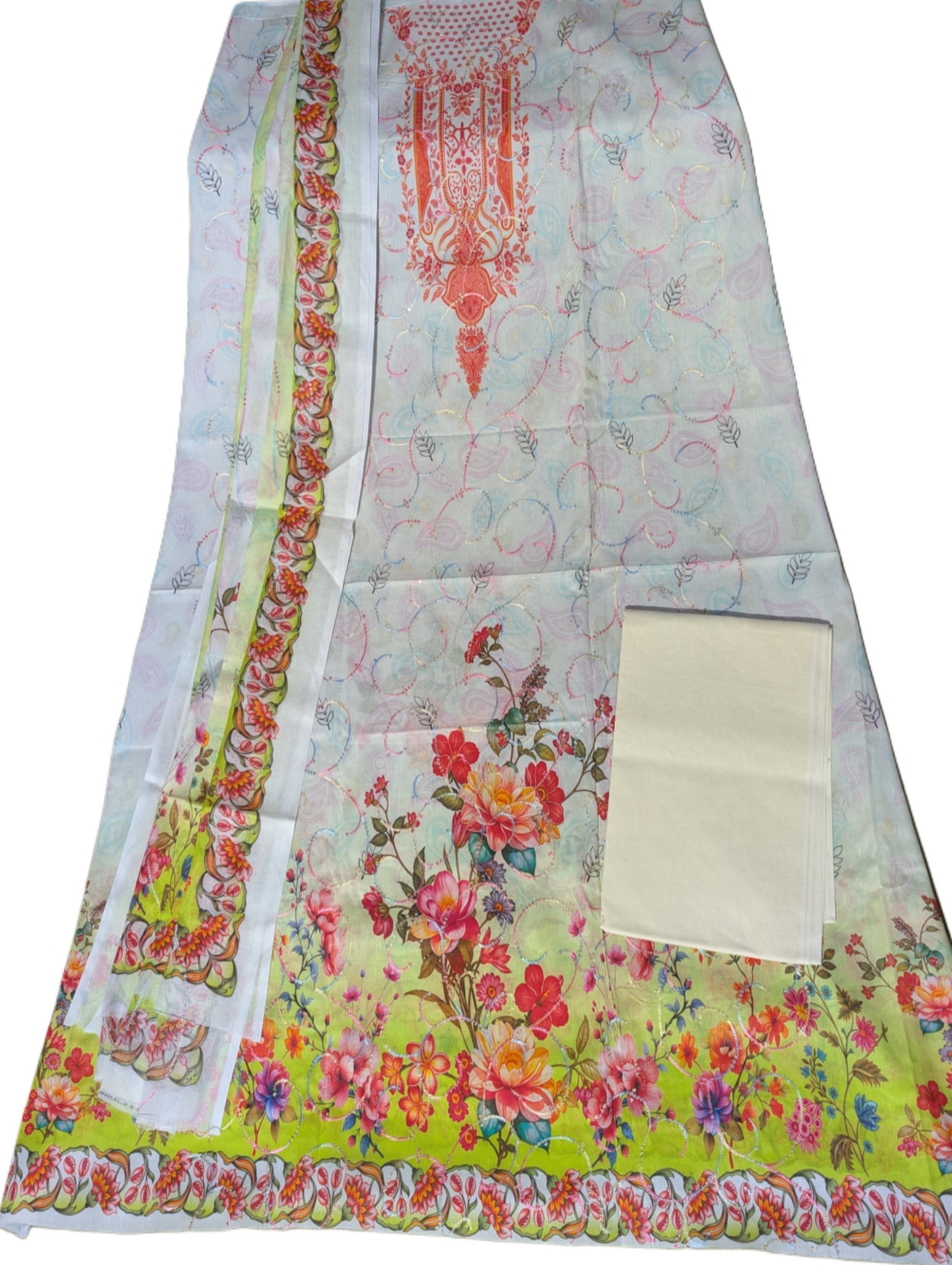 Barish Pure Cotton Stylish Three Piece - Image 2