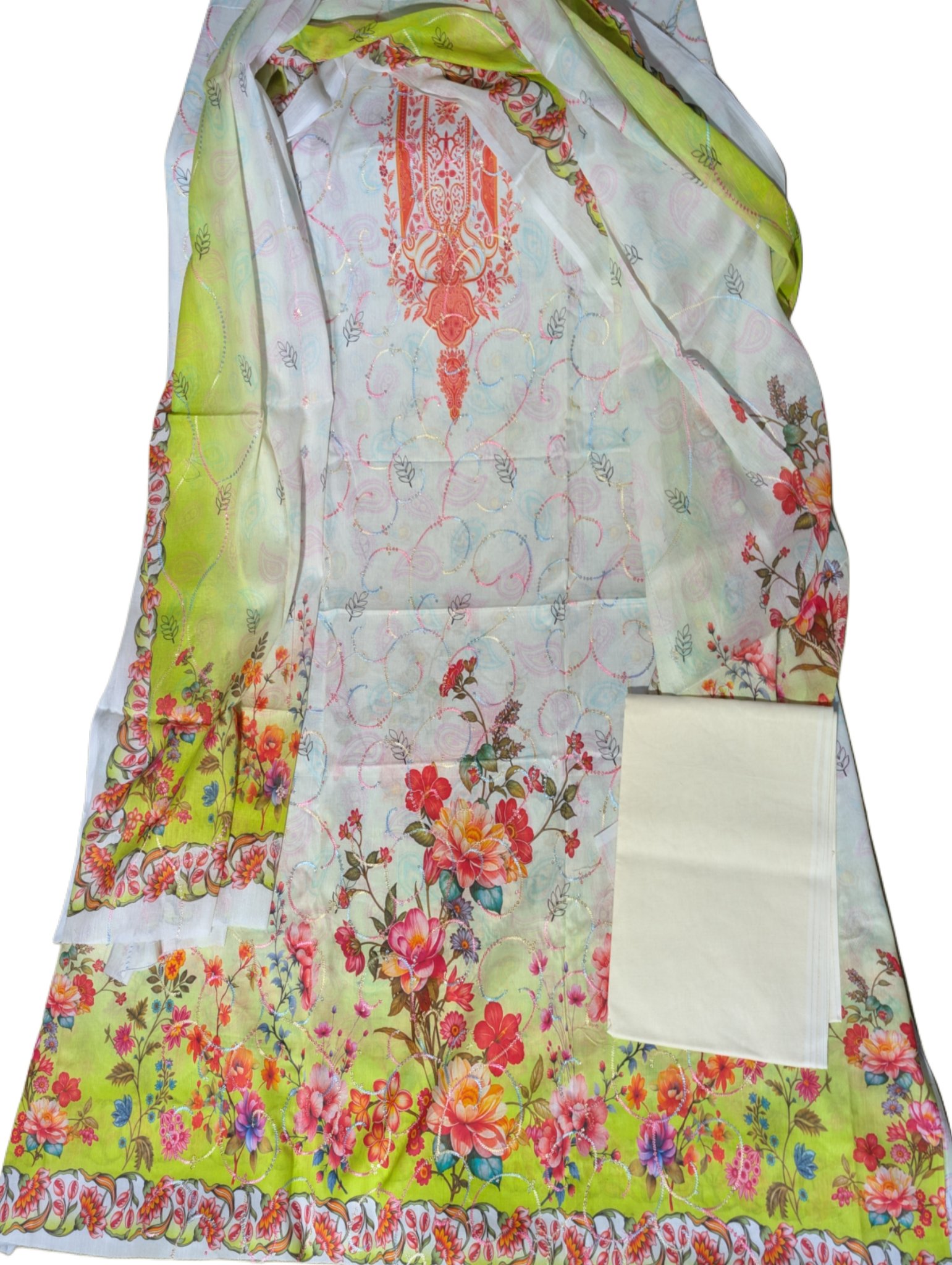 Barish Pure Cotton Stylish Three Piece