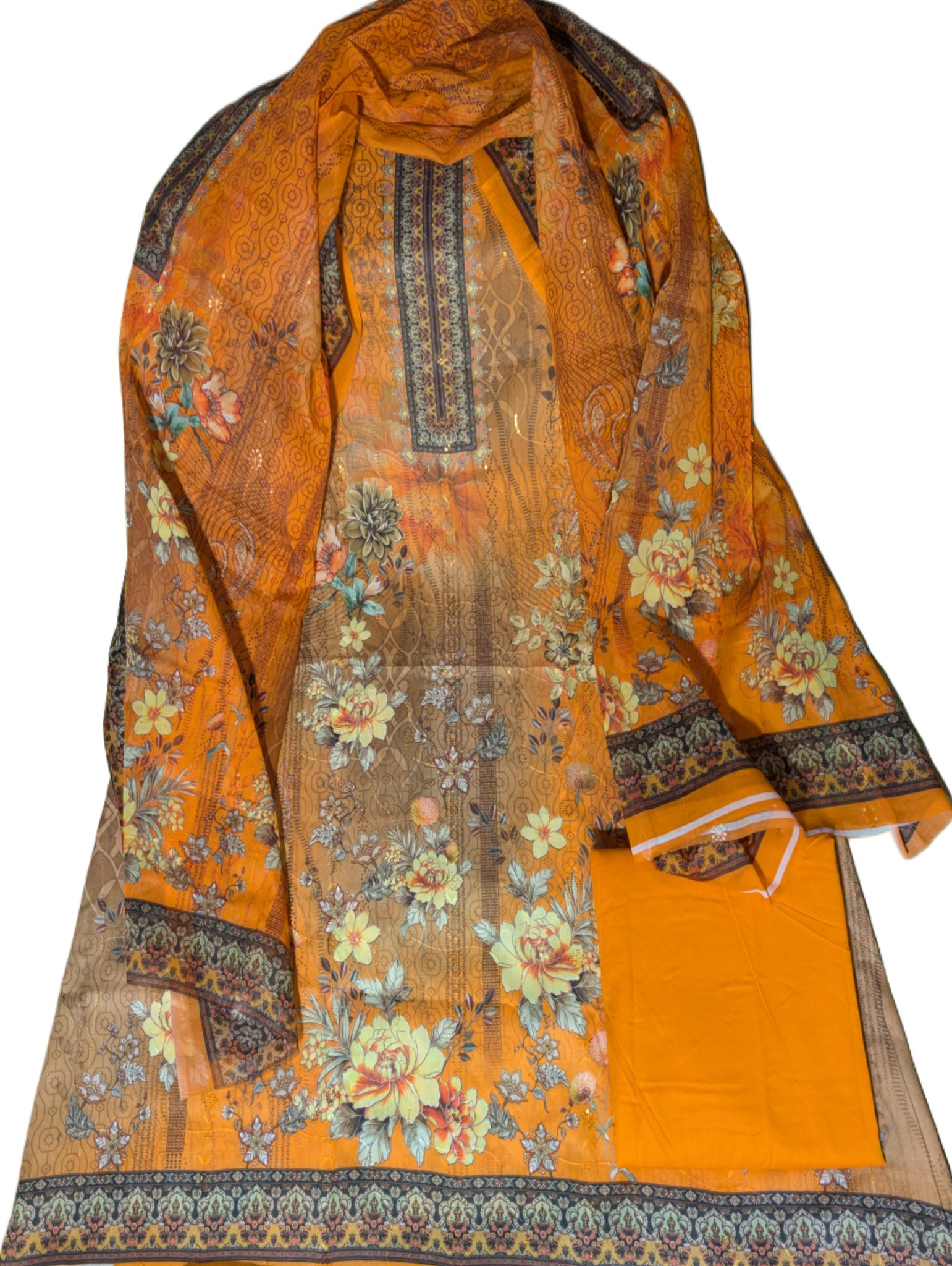 Barish Pure Cotton Stylish Three Piece